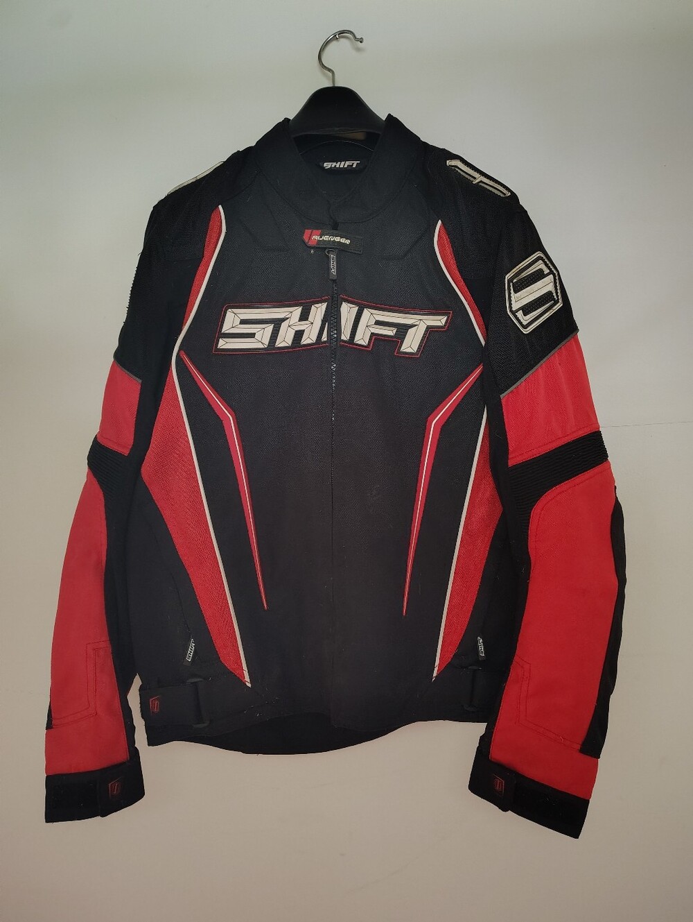 Men's medium shift motorcycle jacket red and black